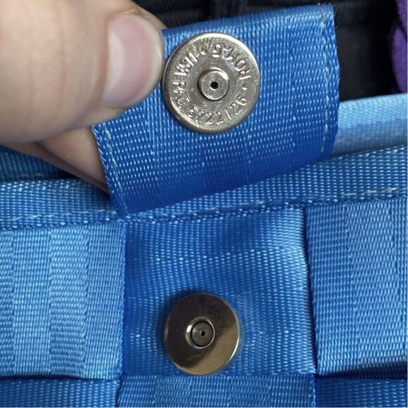HARVEY'S Seatbelt Bag Blue Small Tote Purse Single Strap Built in the US - Picture 2 of 15